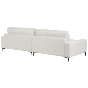 Right-Hand Corner Sofa MALOY Off-White Chenille Right Hand