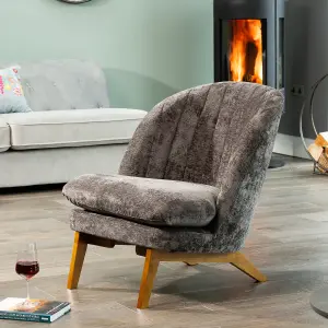 Mateo Fabric Accent Chair - Dark Grey