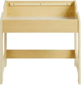 Dunelm Kids Nico Flip Desk With Chair, Natural, Kids, Natural/White, Wood