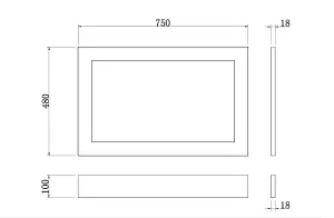 SunDaze Traditional Bathroom 750mm Bath MDF End Panel - Matte Grey