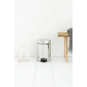 Brabantia NewIcon 3 Litre Soft Closing Pedal Bin Brilliant Steel