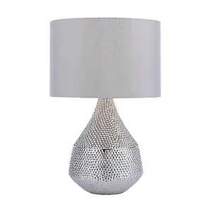 Julietta Silver & White Ceramic Touch Lamp