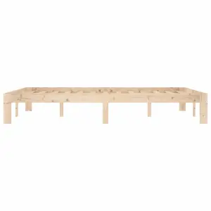 Berkfield Bed Frame Solid Wood Pine 140x200 cm