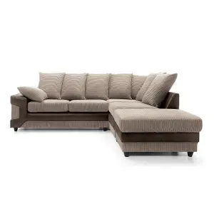 Dino Corner Sofa in Brown Right Facing