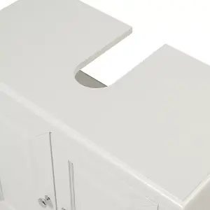 Freestanding Modern White Wooden Countertop Basin Sink Bathroom Cabinet