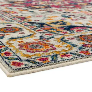 Nova Persian Rugs NV24 in White Multi - 200x290cm