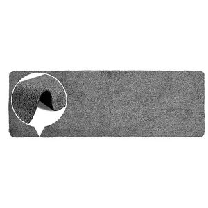 JVL Kensington Machine Washable Cotton Runner Barrier Doormat, 50x150cm, Grey