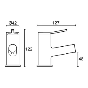 Mira Shower Evolve Bath Pillar Taps 2.1816.003 + Monobloc Basin Tap 2.1816.001