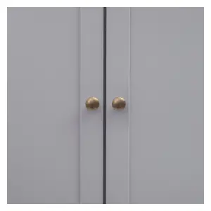 Rocca 2 Door Wardrobe Brass Knob