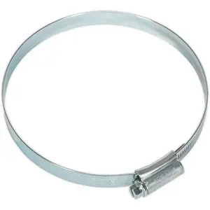 10 PACK Zinc Plated Hose Clip - 90 to 110mm Diameter - External Pressed Threads