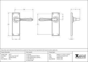 From The Anvil Polished Chrome Hinton Lever Latch Set