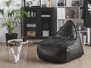 Beliani Modern Bean Bag Black DROP