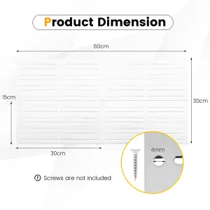 Costway 4 pcs Magnetic Panel Tool Holder Wall-Mounted Metal Tool Organizer w/ 32 Strips