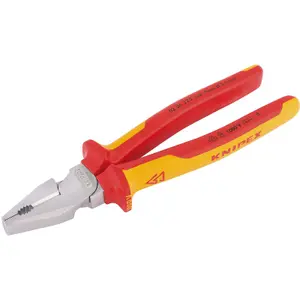 KNIPEX 02 06 225 VDE High Leverage Combination Pliers, 225mm 49169