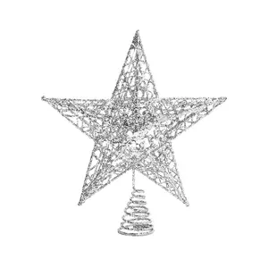 Star Tree Topper Silver / 28cm H x 25cm W