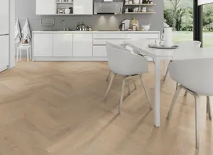 Lignum Fusion Twelve Premium Herringbone 12mm - Desert Oak - Laminate Flooring - 1.92m² Pack