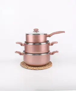 Cermalon Rose Gold 8 Piece Cookware Set