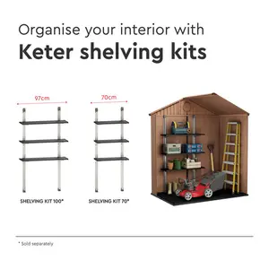 Keter Darwin 6 ft. W x 4 ft. D Double Door Apex Outdoor Garden Shed