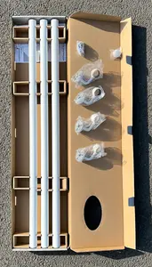 Forgeworks Premium Matt White 3.6m Indoor Stair Handrail Kit - Easy Install all in One Box including brackets and endcaps