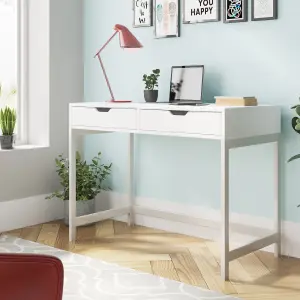 Computer Desk Dressing Table with 2 Drawers Work Table Home Office Table Industrial