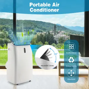 COSTWAY Portable Air Conditioner 14000 BTU AC Unit w/ Dehumidifier Heating & Fan