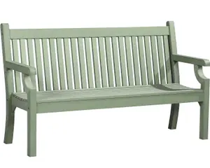 Winawood Sandwick 3 Seater Wood Effect Bench - Duck Egg Green