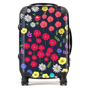 Multicoloured Flower Pattern Suitcase - Cabin