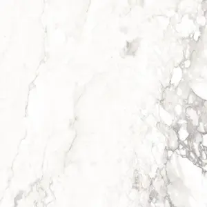 Verona Gloss White Marble Effect Porcelain Wall & Floor Tile - Pack of 76 Tiles, 27m² - (L)600(W)600mm