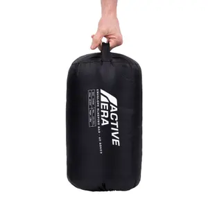 Active Era Premium Waterproof Lightweight Sleeping Bag - Black - 3-4 Seasons