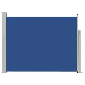 Berkfield Patio Retractable Side Awning 140x500 cm Blue