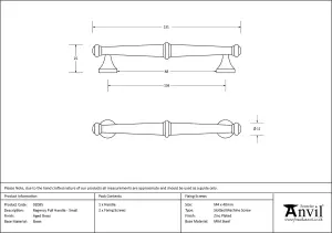 From The Anvil Aged Brass Regency Pull Handle - Small