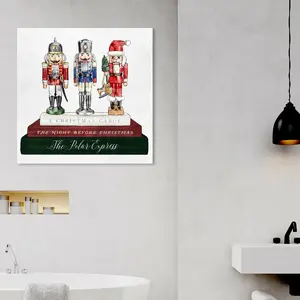 Holiday Nutcracker Books - Wrapped Canvas Painting 41 cm H x 41 cm W x 4 cm D