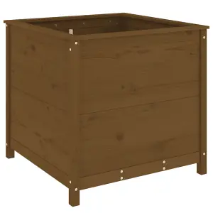 Berkfield Garden Planter Honey Brown 82.5x82.5x78 cm Solid Wood Pine