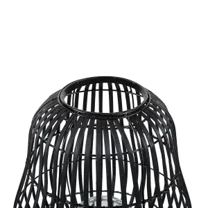 Beliani Scandinavian Lantern BERKNER Wood Black