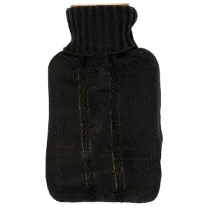 Hearth and Home Hot Water Bottle with Knit Cover Grey (One Size)