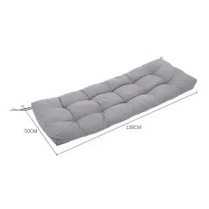 Outdoor Light Grey Garden  Bench Seating Cushion