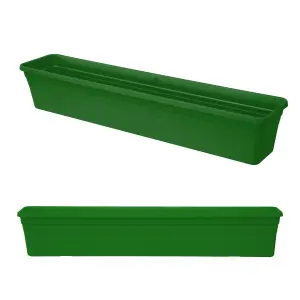 simpa Dark Green Balcony Window Trough with Watering System