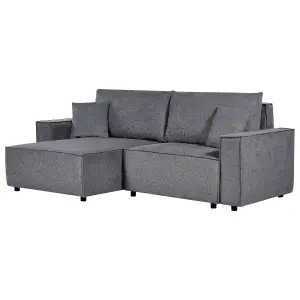 Corner Sofa KARILA Dark Grey Right Hand