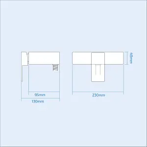 Nes Home Rennan Exposed Thermostatic Cool Touch Shower Mixer Valve