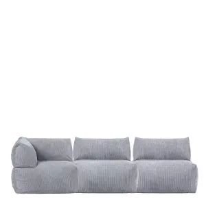 icon Tetra Fine Cord Charcoal Grey Modular Sofa Set (3 individual sections) - Combination Three