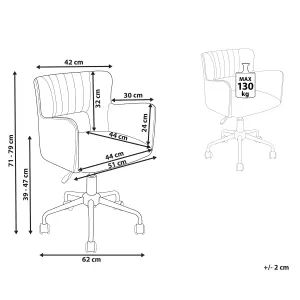 Desk Chair Velvet Taupe SANILAC