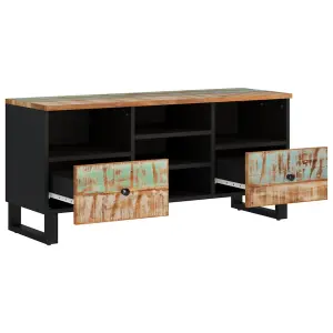 Berkfield TV Cabinet 100x33x46 cm Solid Wood Reclaimed and Engineered Wood