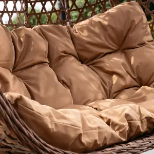 Beauchamp Swinging Double Garden Seat - Brown