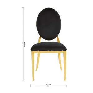 Manville Upholstered Dining Chair Gold