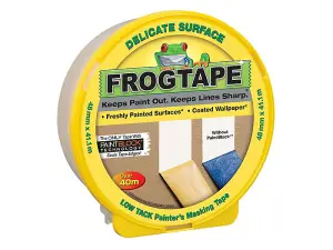 FrogTape Delicate Surface Masking Tape 48mm x 41.1m for Perfect Edges