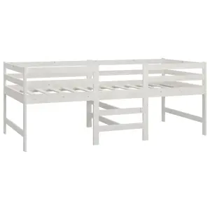 Berkfield Bed Frame White 90x200 cm Solid Wood Pine