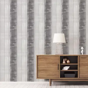 Galerie Atmosphere Dark Grey Sublime Stripe Smooth Wallpaper