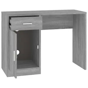 Berkfield Desk with Drawer&Cabinet Grey Sonoma 100x40x73 cm Engineered Wood