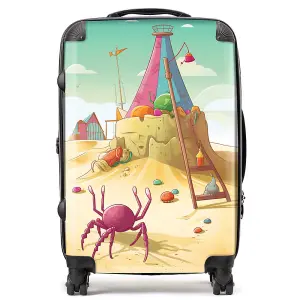 Crab On A Beach Holiday Suitcase - Medium