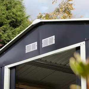 Rowlinson Trentvale 10x12 Metal Apex Shed Dark Grey